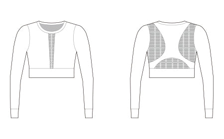 PL Long Sleeve Running Crop Top