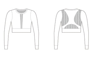 PL Long Sleeve Running Crop Top