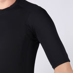 Load image into Gallery viewer, MERINO FIT BLACK SS CYCLING JERSEY
