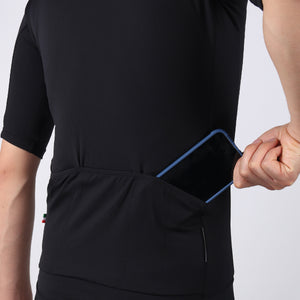 MERINO FIT BLACK SS CYCLING JERSEY