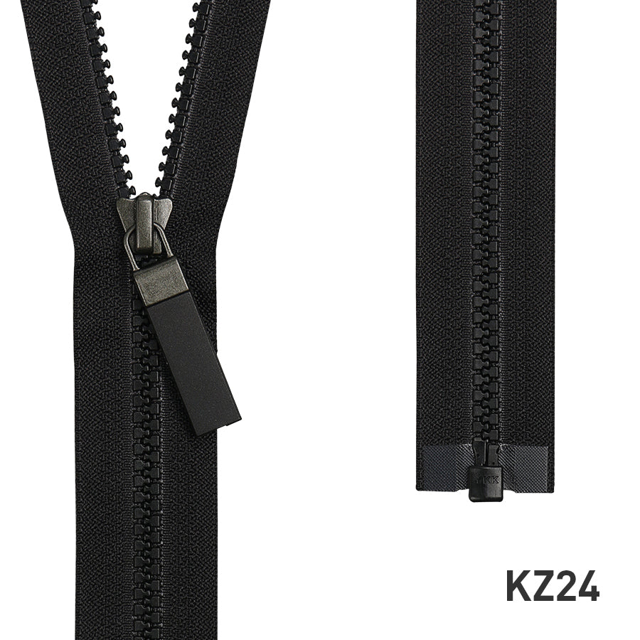 YKK Full Length Zipper with Black Big Rubber Puller – LIMKOO